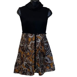 Vintage 60s/70s Mini Dress~Paisley~MOD~MCM~Small~See Measurements